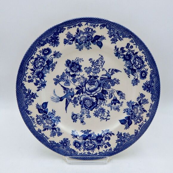 Royal Stafford Asiatic Pheasant Dark Blue Chop Serving Plate 12.5 Inch Birds
